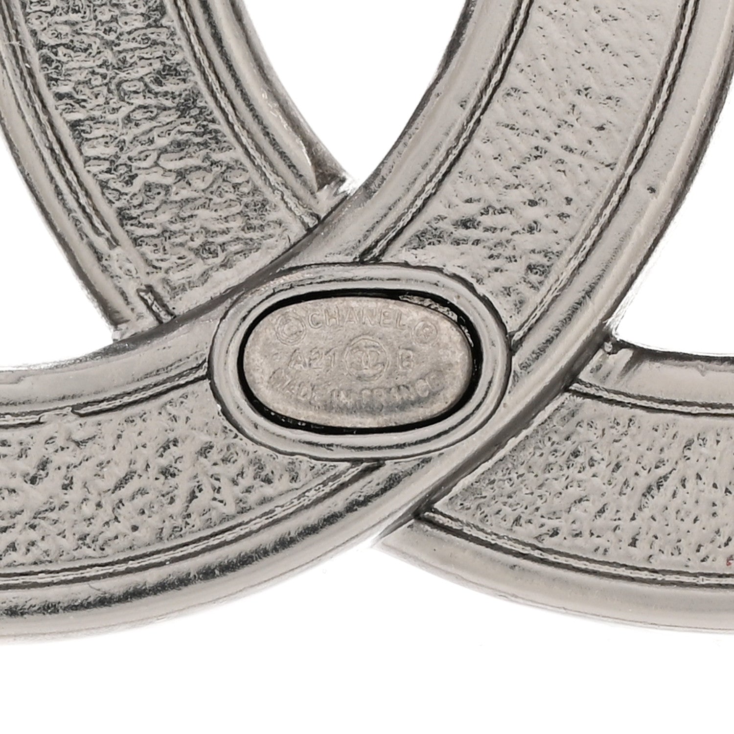 Chanel Ruthenium Crystal Multi Strand Chain CC Brooch Silver 3 of 3