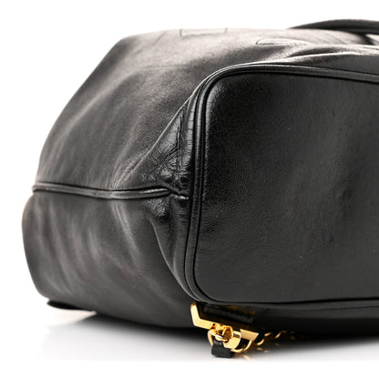 Chanel Lambskin CC Drawstring Backpack Black 10 of 12