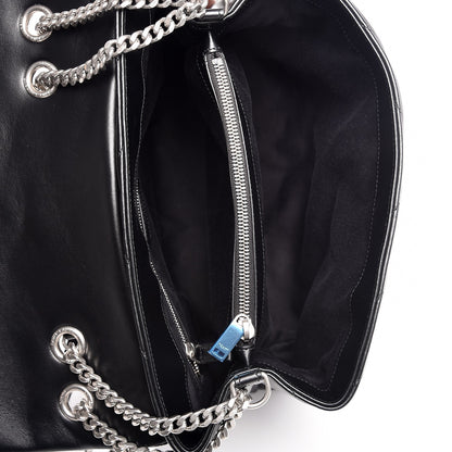 Saint Laurent Calfskin Y Quilted Monogram Medium Loulou Chain Satchel Black 5 of 7