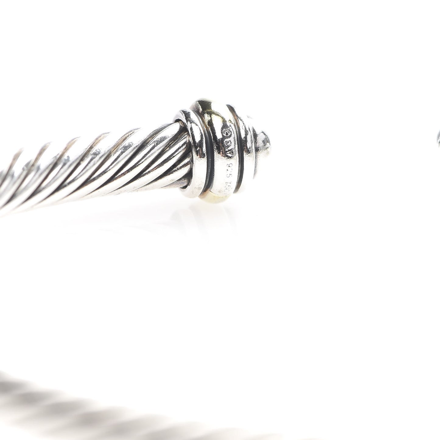 Sterling Silver 18K Yellow Gold 4mm Cable Classics Bracelet