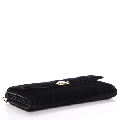 Chanel Velvet Boy Wallet On Removable Chain Black 4 of 15