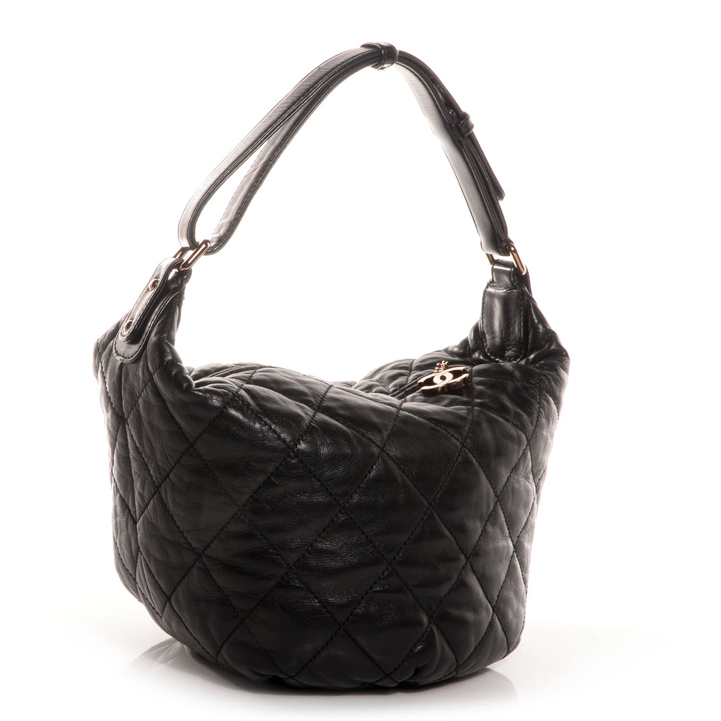 Lambskin Cloudy Bundle Hobo Black