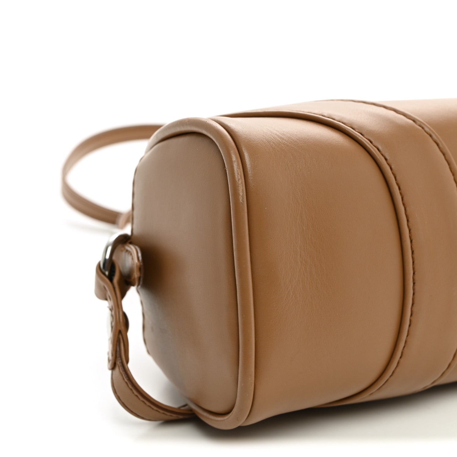 Prada Soft Calfskin Bowling Crossbody Bag Caramel 7 of 8