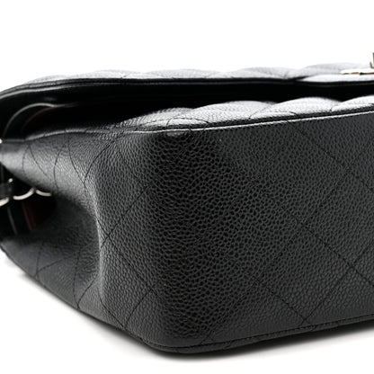 Chanel Caviar Quilted Jumbo Double Flap Black 9 of 10