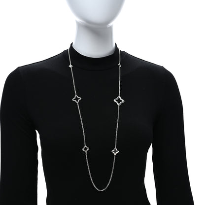 David Yurman Sterling Silver 25mm Quatrefoil Chain Necklace 2 of 4