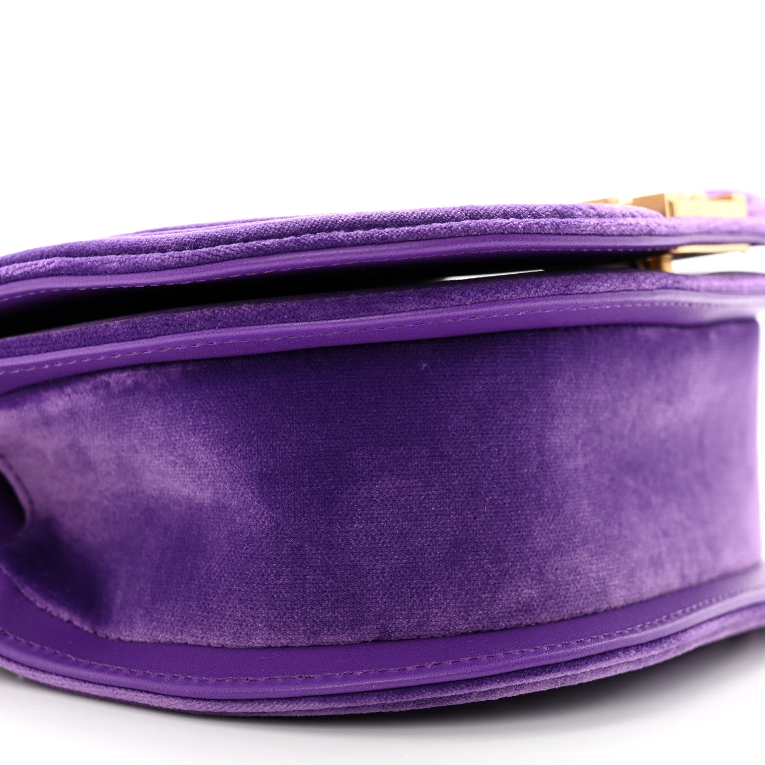 Chanel Velvet Quilted Small Boy Messenger Bag Purple 9 of 11