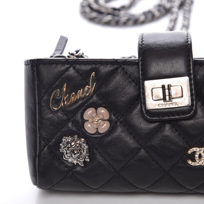 Chanel Aged Calfskin Lucky Charms 2.55 Reissue Mini Clutch With Chain Black 10 of 10