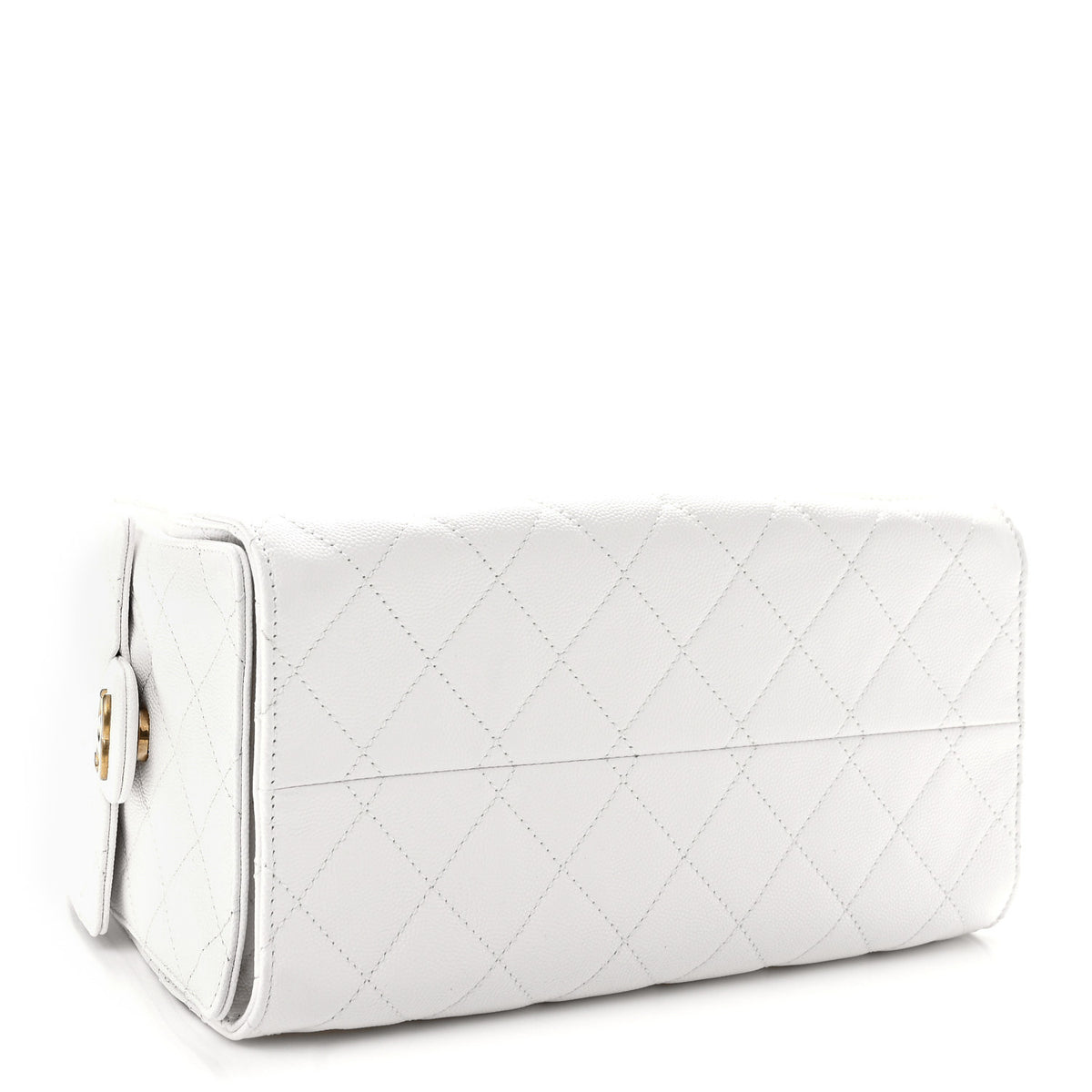 Caviar Quilted Small Chanel 25 Handbag White