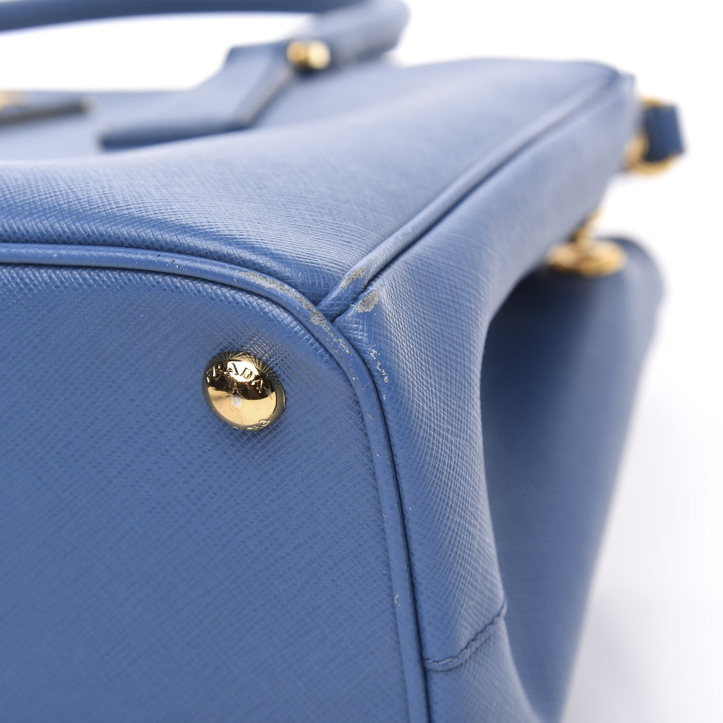 Saffiano Small Galleria Double Zip Tote Cobalto