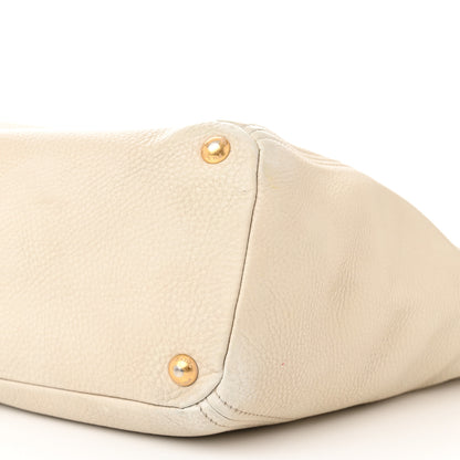 Prada Vitello Daino Side Pocket Tote Talco 10 of 21