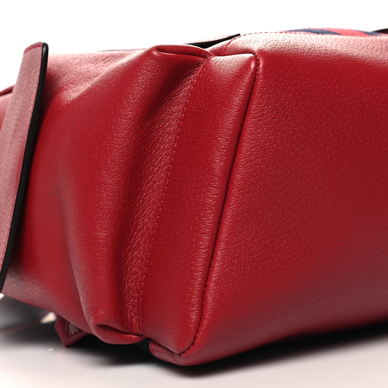 Gucci Grained Calfskin Medium Ophidia Double Buckle Backpack Red 9 of 10