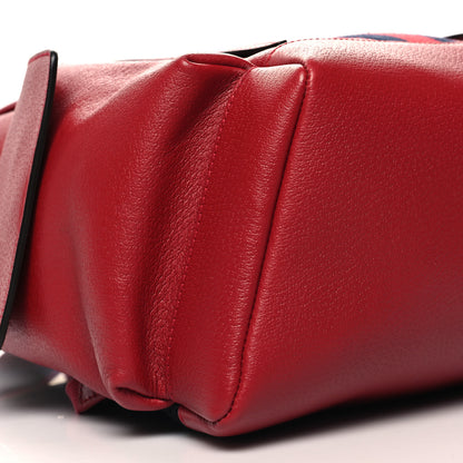 Gucci Grained Calfskin Medium Ophidia Double Buckle Backpack Red 9 of 10