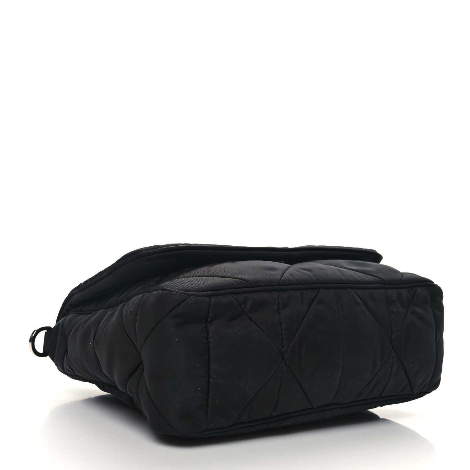 Prada Re-Nylon Quilted Padded Flap Shoulder Bag Black 4 of 12