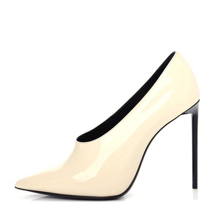 Saint Laurent Patent Calfskin Teddy High Vamp 105 Pumps 37 Porcellana 1 of 11