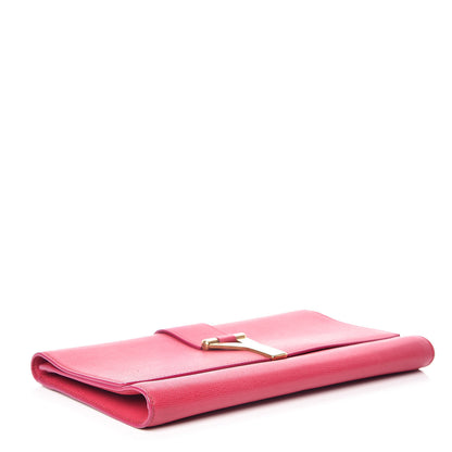 Saint Laurent Textured Calfskin Y Ligne Clutch Fuchsia 4 of 15