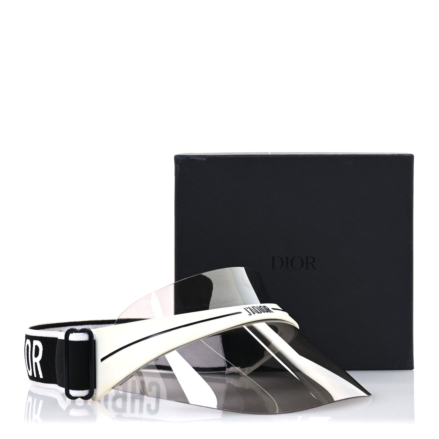 Mirrored DiorClub1 Sun Visor Silver