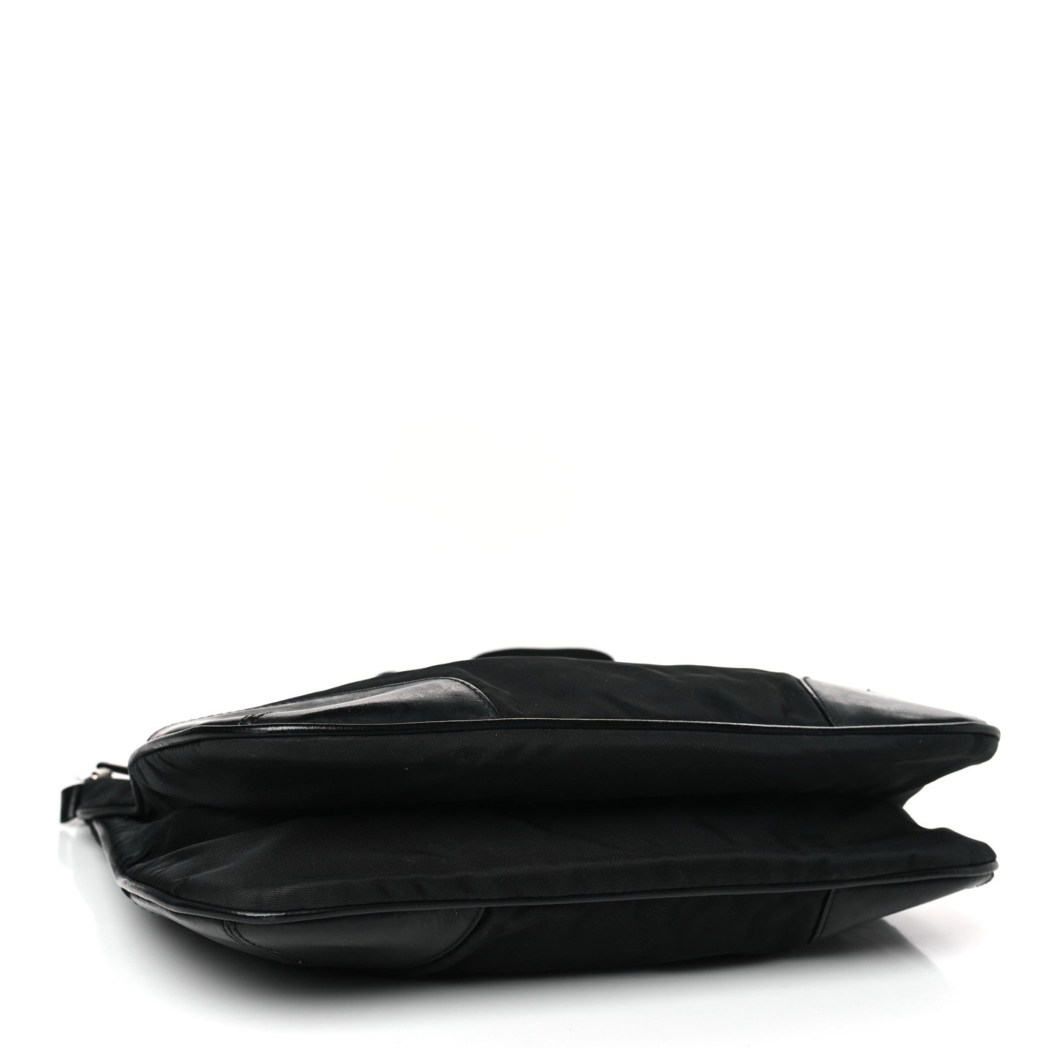 Prada Tessuto Nylon Soft Calf Shoulder Bag Black 4 of 10