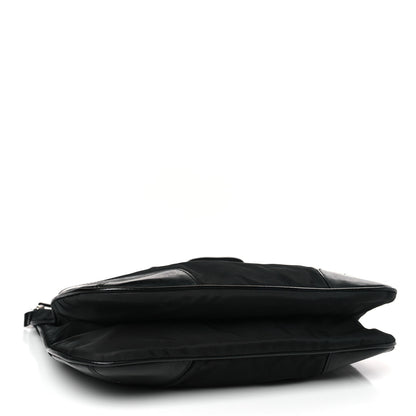 Prada Tessuto Nylon Soft Calf Shoulder Bag Black 4 of 10