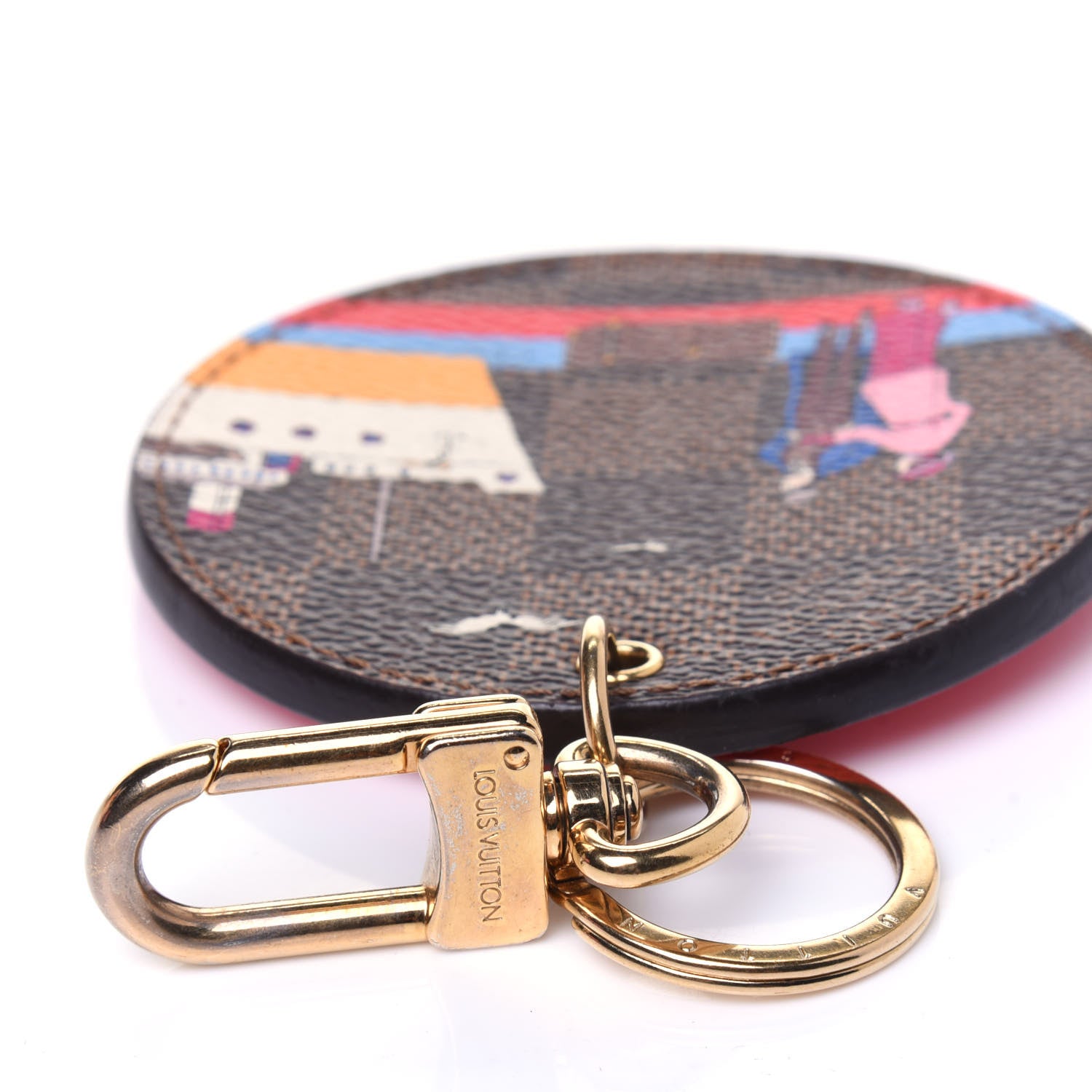 Louis Vuitton Damier Ebene 2016 Christmas Animation Bag Charm Key Ring 4 of 6