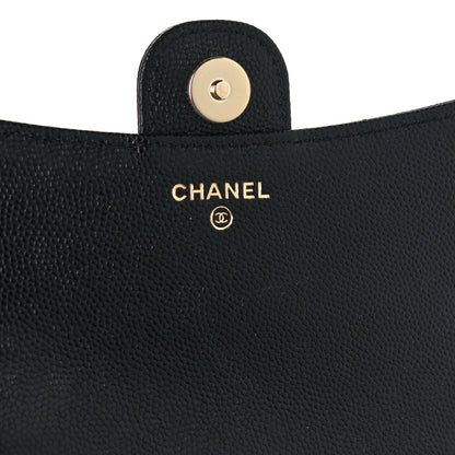 Chanel Caviar Quilted Flap Phone Holder With Chain Black 11 of 13