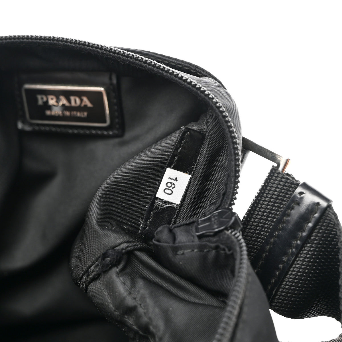 Prada Nylon Vela Flat Messenger Bag Black 7 of 10