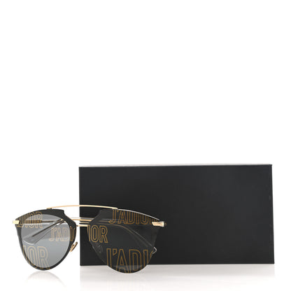 Christian Dior Reflected Prism Mirrored Sunglasses Black Gold 8 of 8