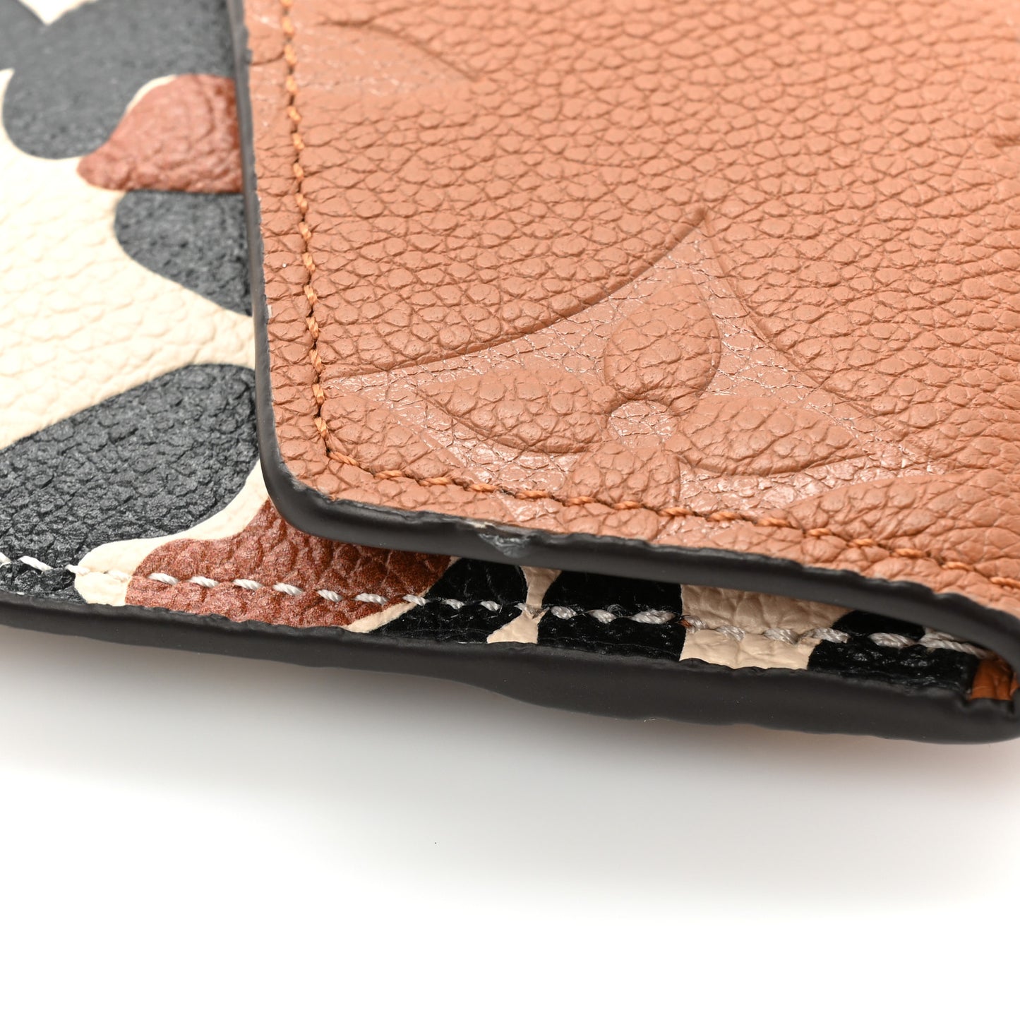 Empreinte Monogram Giant Wild At Heart Key Pouch Caramel