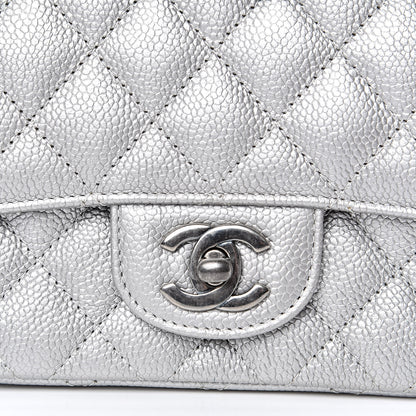 Chanel Metallic Caviar Quilted Mini Square Flap Silver 10 of 10