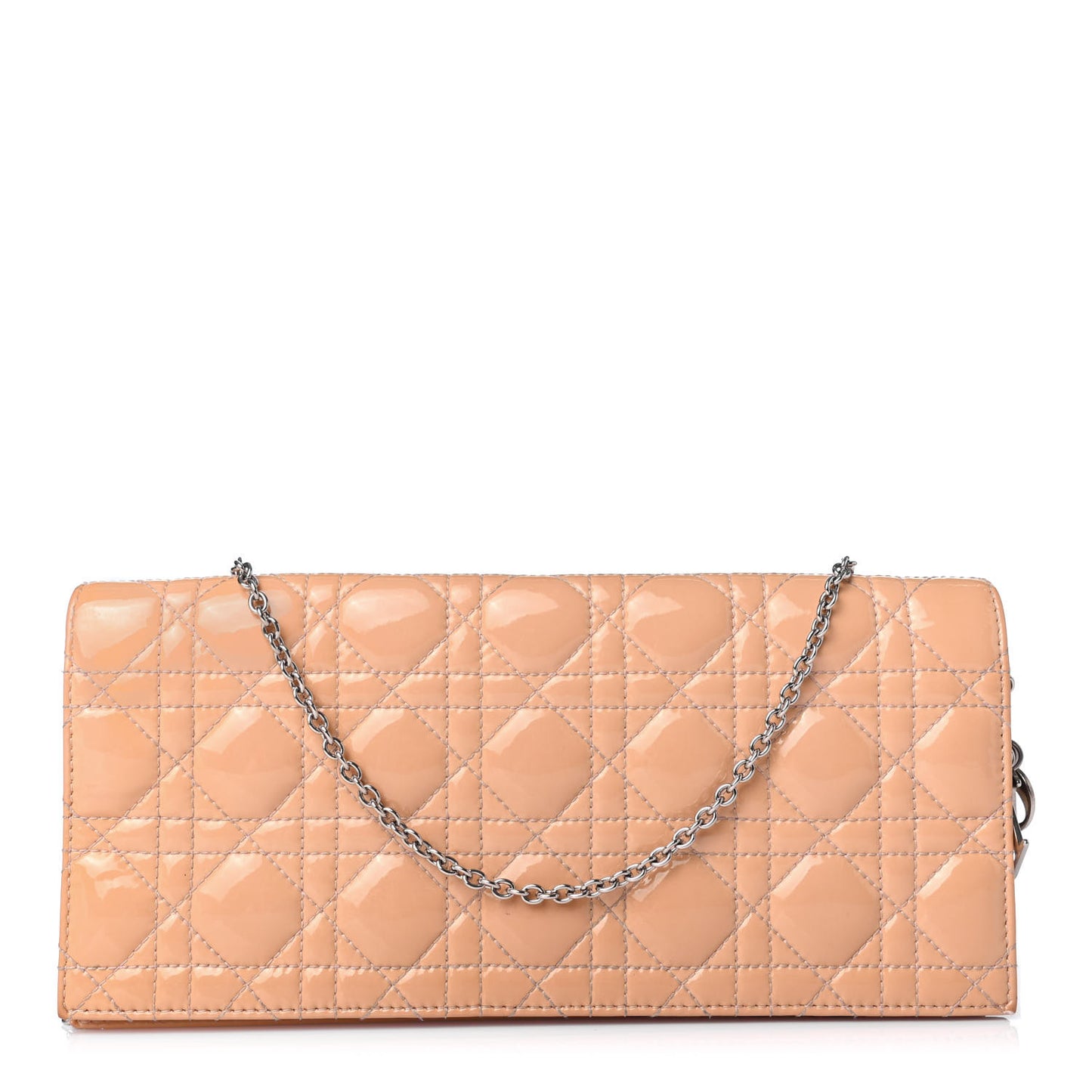 Patent Cannage Lady Dior Convertible Clutch Pink