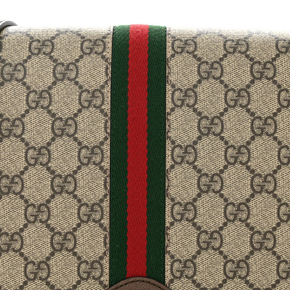 Gucci GG Supreme Monogram Web Small Ophidia Flap Messenger Bag Brown 8 of 11