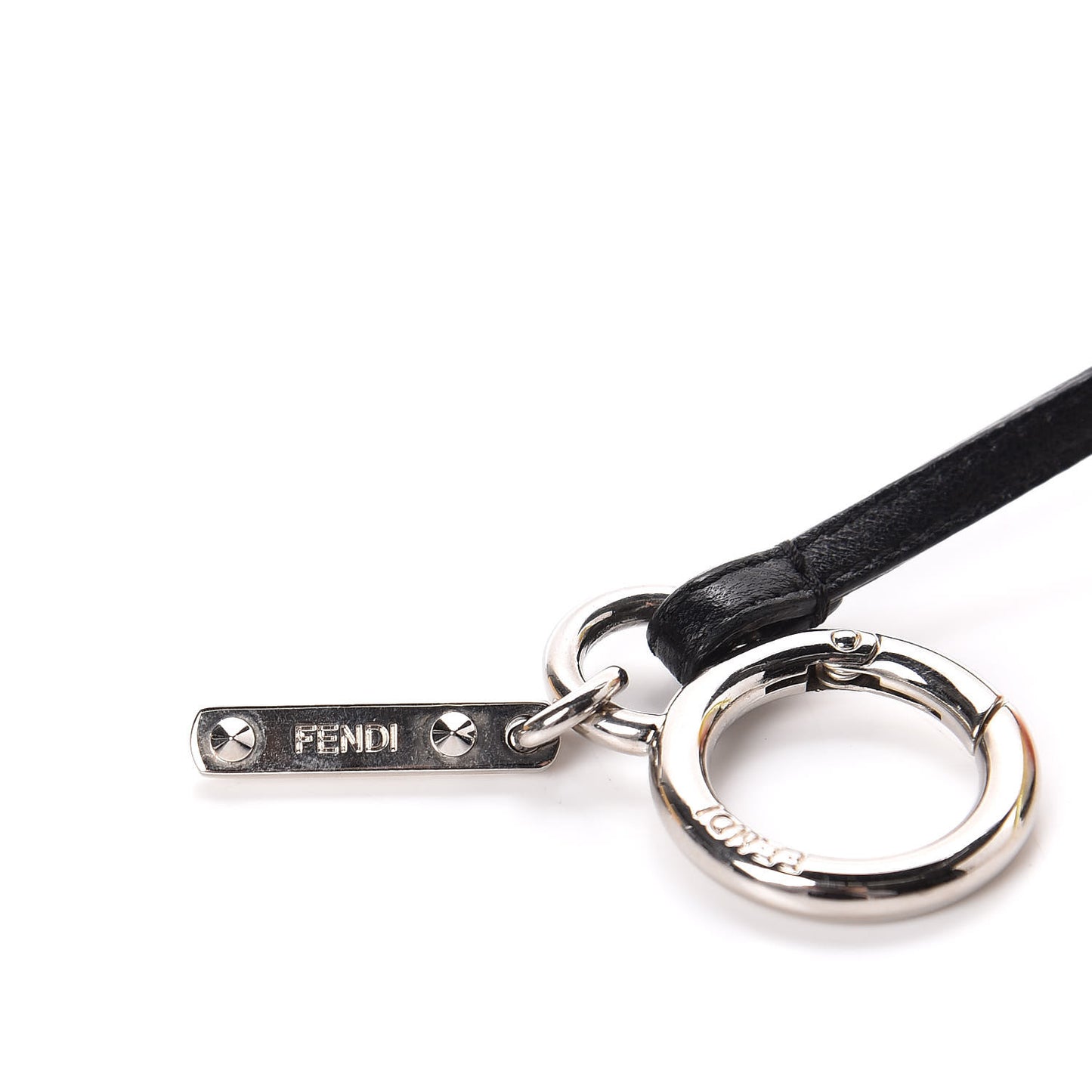 Fox Mink Goat Fur Mini Karlito Bag Charm White Black Flamingo