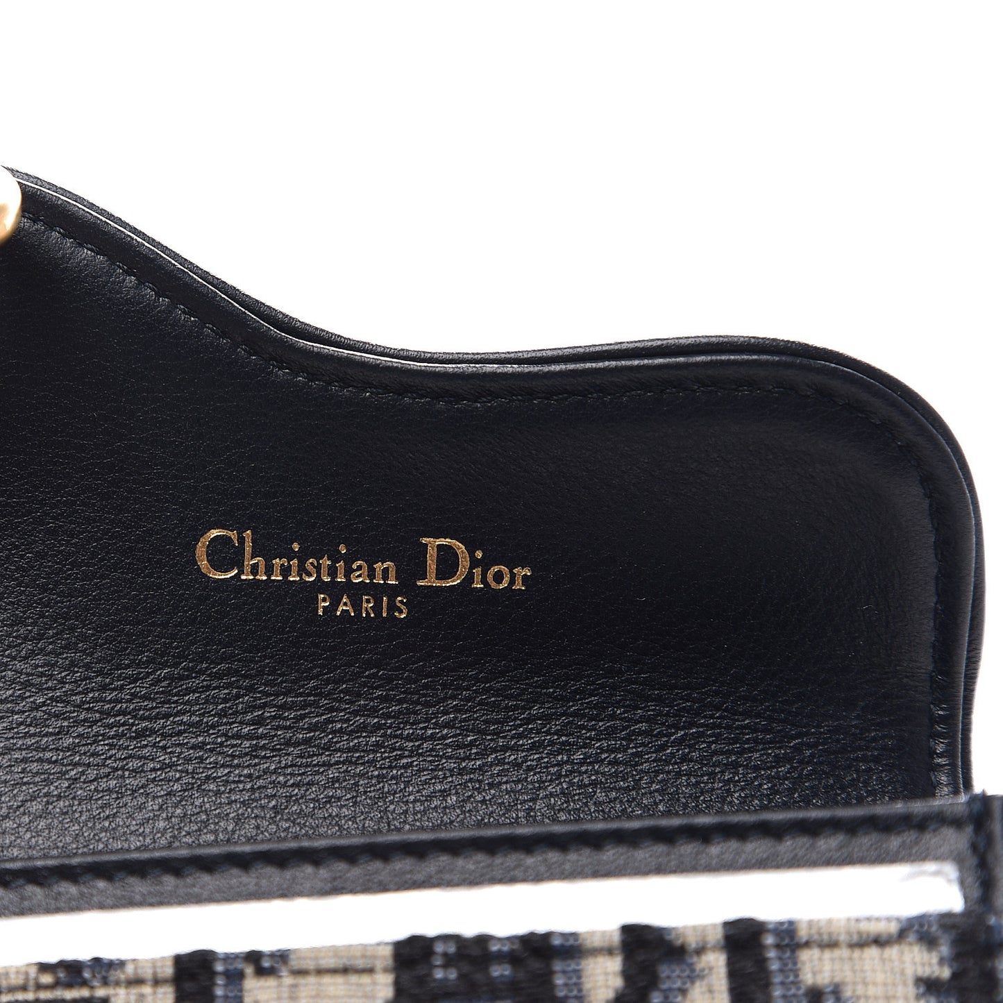 Oblique Saddle Card Holder Blue