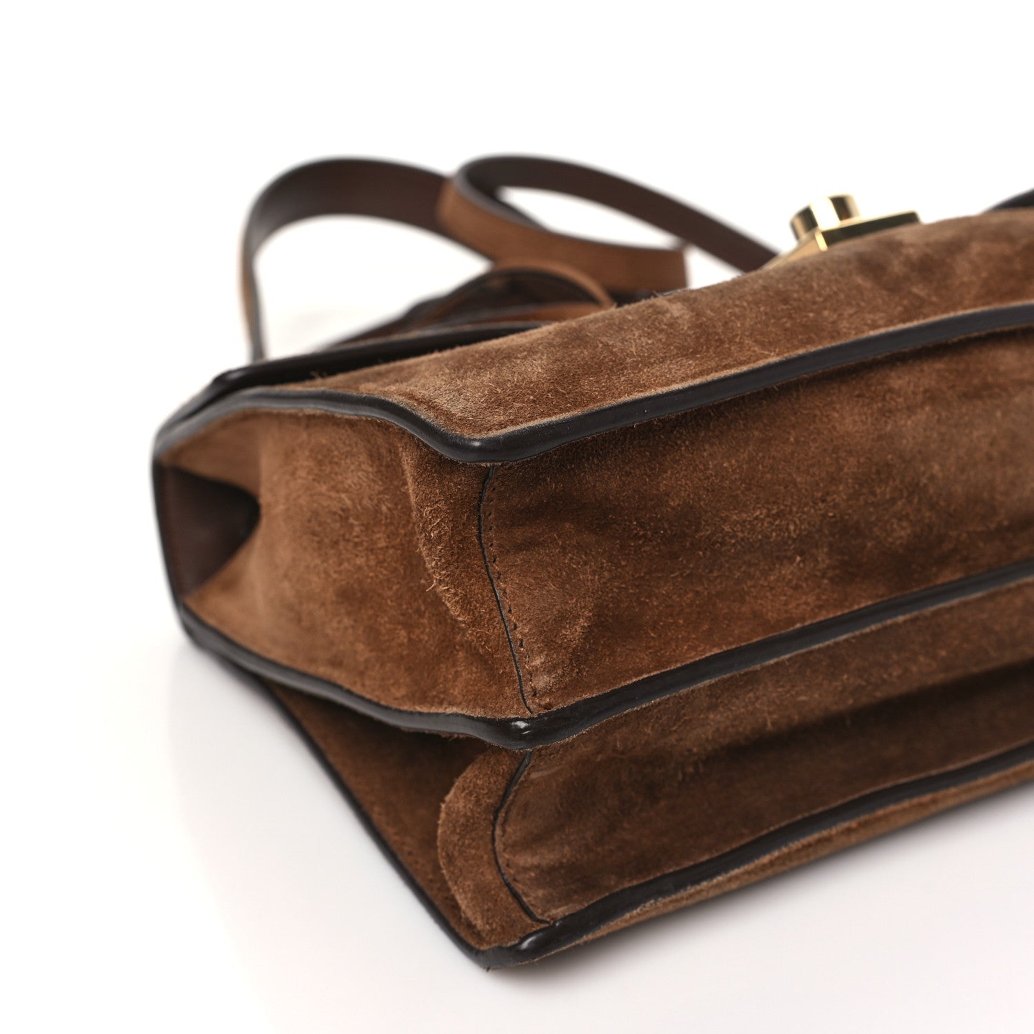 Prada Camoscio Medium Soft Sound Shoulder Bag Cacao 8 of 9