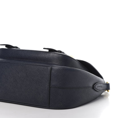 Prada Saffiano Lux Messenger Bag Baltico 9 of 16