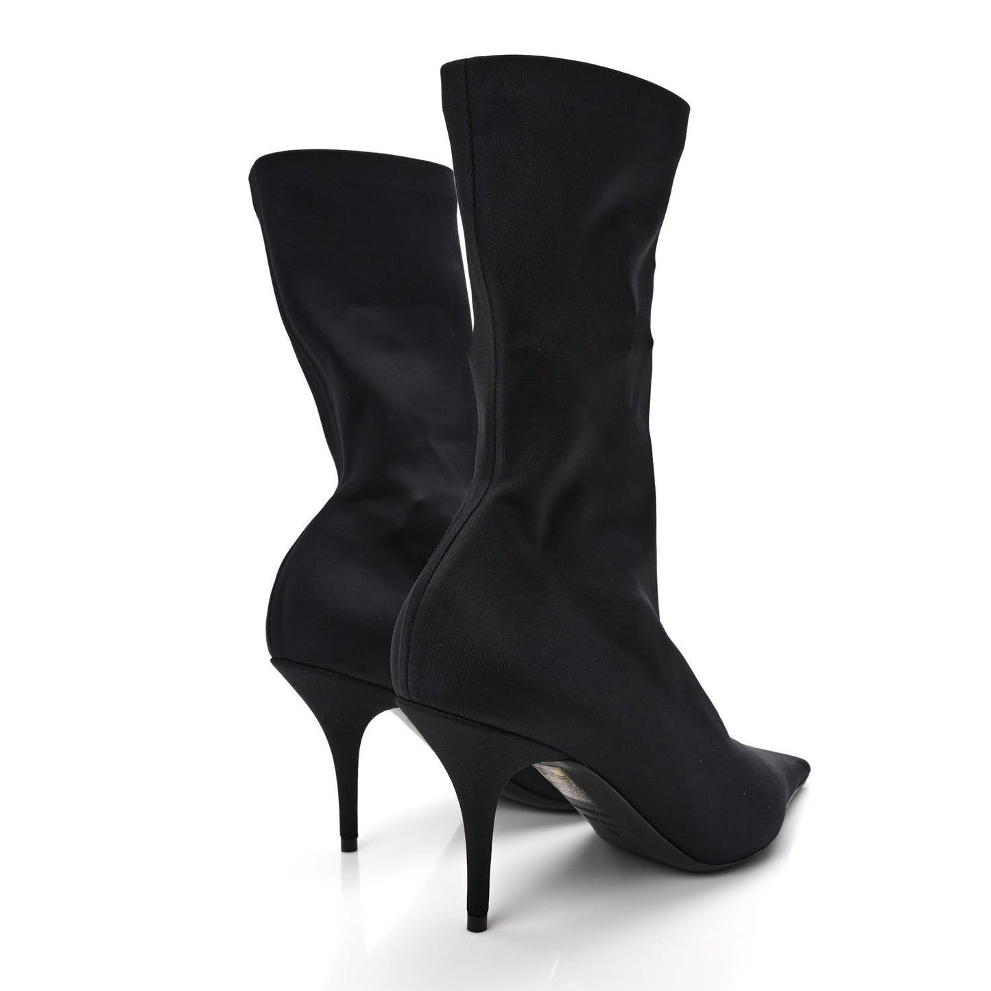 Matte Spandex Extreme Pointed Toe Knife 80mm Ankle Boots 38 Black