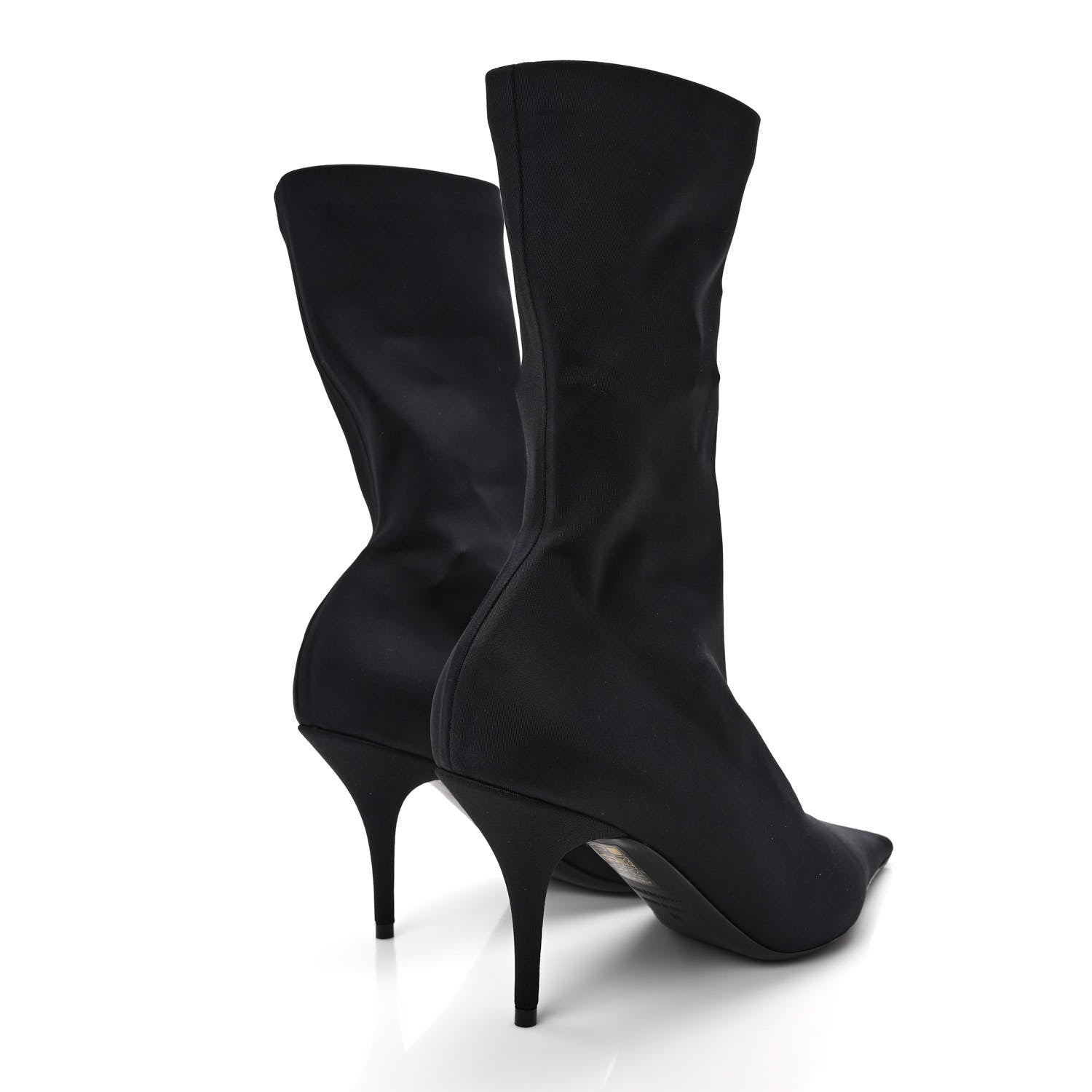 Balenciaga Matte Spandex Extreme Pointed Toe Knife 80mm Ankle Boots 38 Black 4 of 7