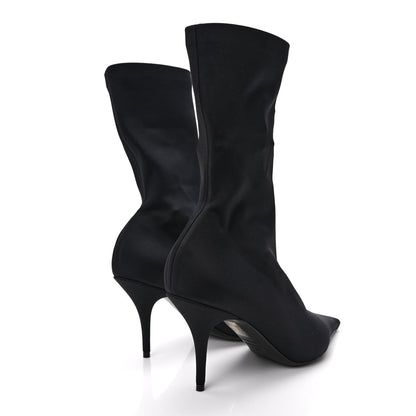 Balenciaga Matte Spandex Extreme Pointed Toe Knife 80mm Ankle Boots 38 Black 4 of 7