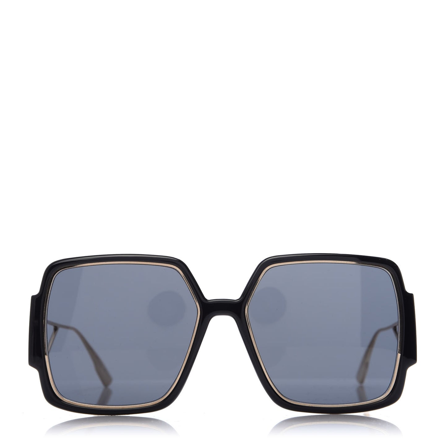 Rectangular 30 Montaigne 1 Sunglasses Black Gold