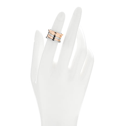 Bulgari 18K Rose White Gold Labyrinth B.Zero1 Four-Band Ring 48 4.5 2 of 5