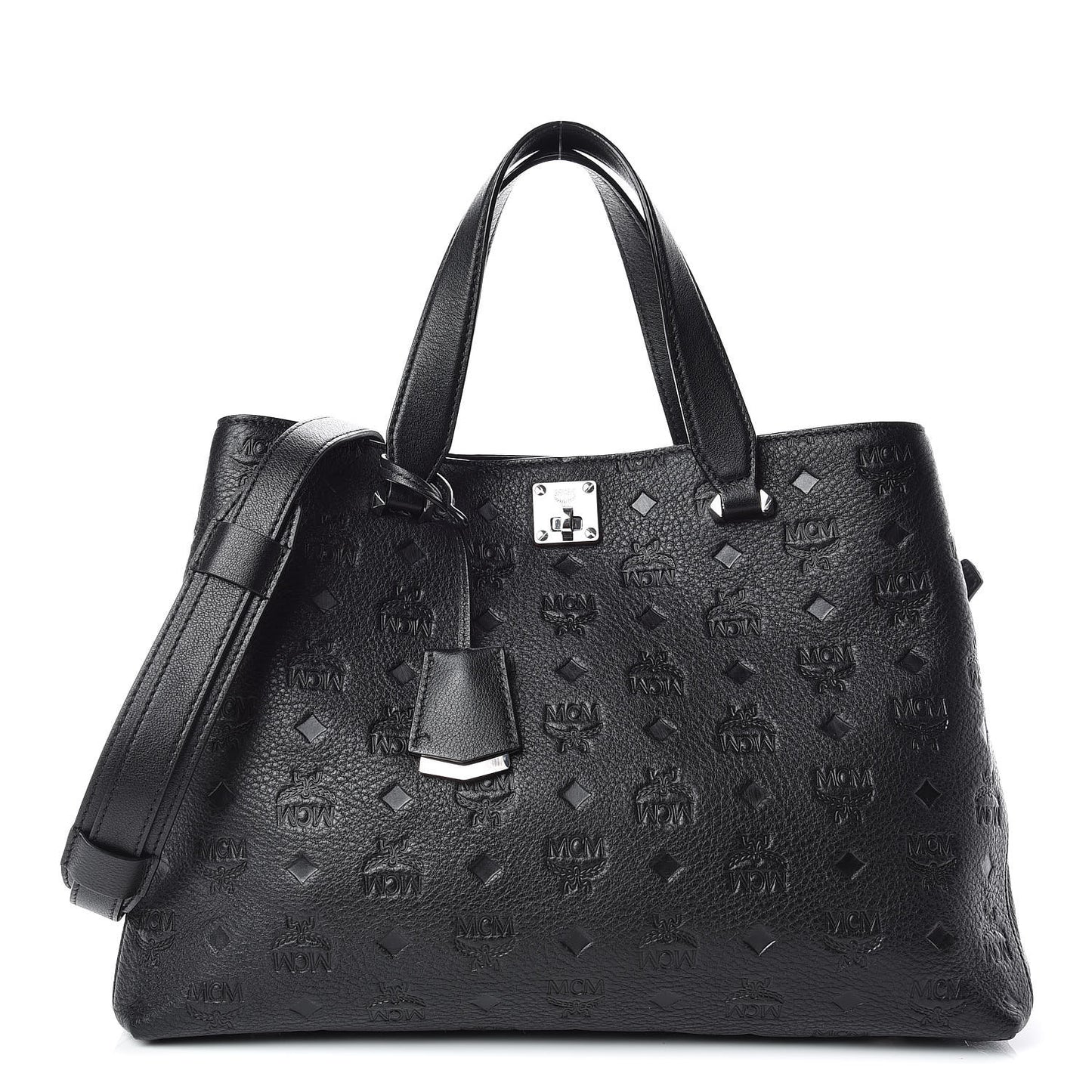 Calfskin Ottomar Monogram Large Essential Tote Black
