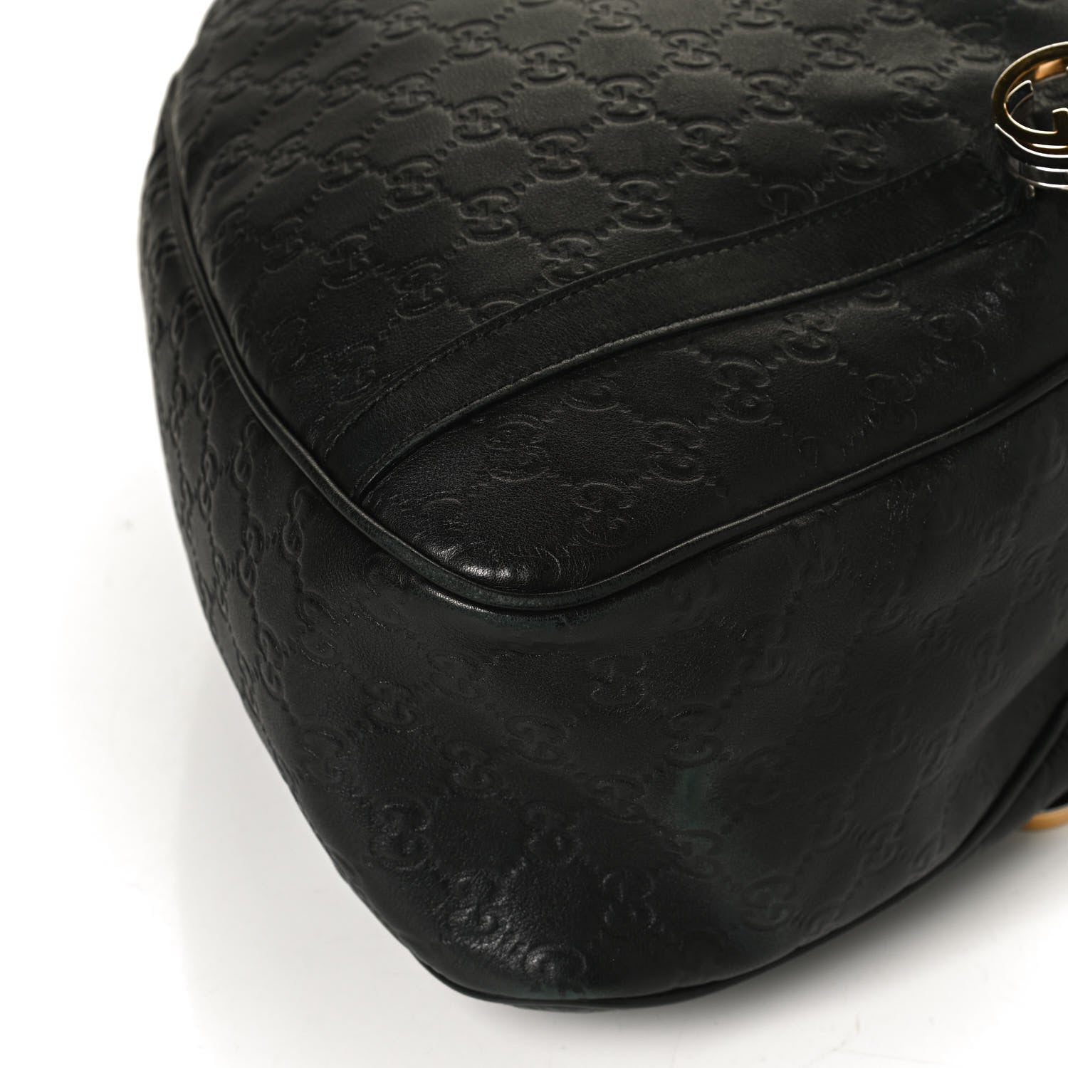 Gucci Guccissima Medium GG Twins Shoulder Bag Black 11 of 12