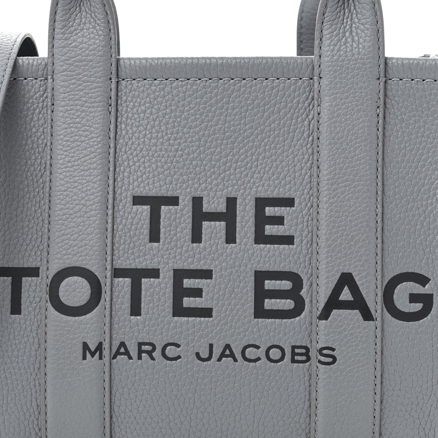 Marc Jacobs Grained Calfskin Small The Tote Bag Wolf Grey 9 of 11