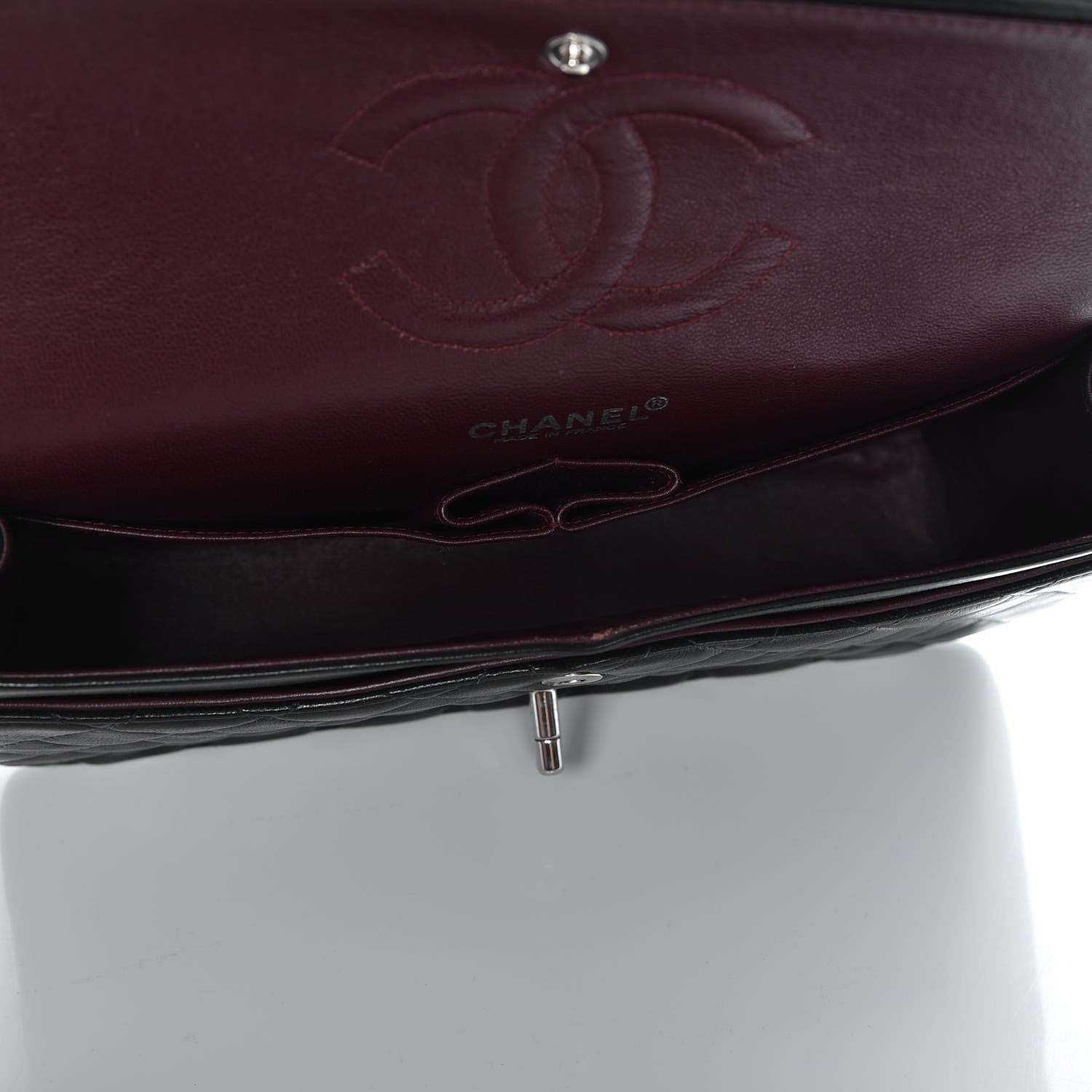 Chanel Lambskin Quilted Medium Double Flap Black 6 of 8