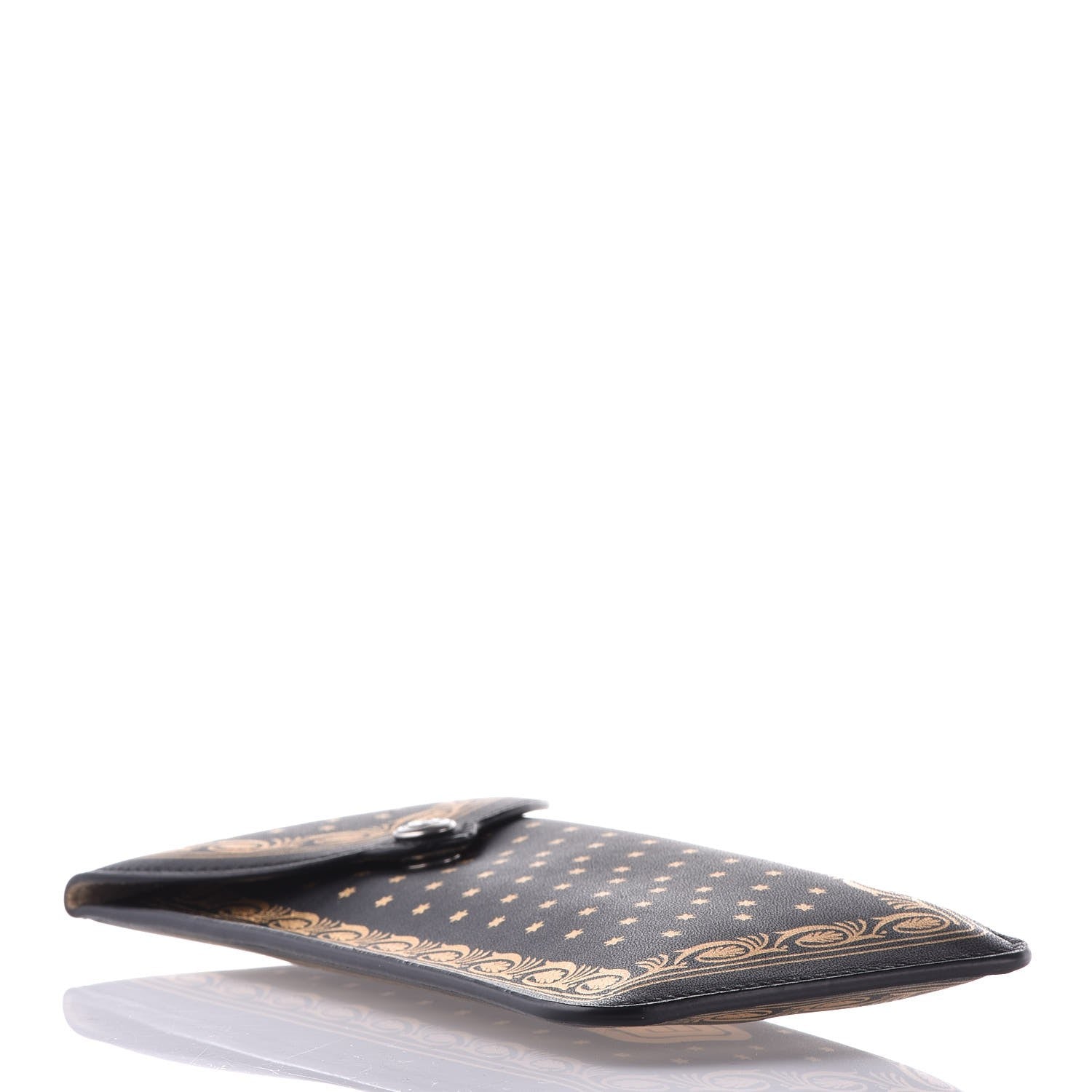 Gucci X SEGA Calfskin GUCCY Stars Sunglasses Case Black Gold 4 of 6