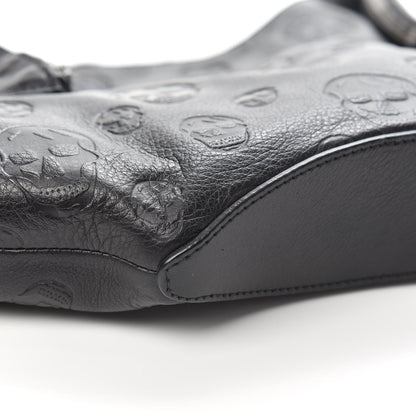 Alexander McQueen Calfskin Skull Embossed De Manta Clutch Black 9 of 12
