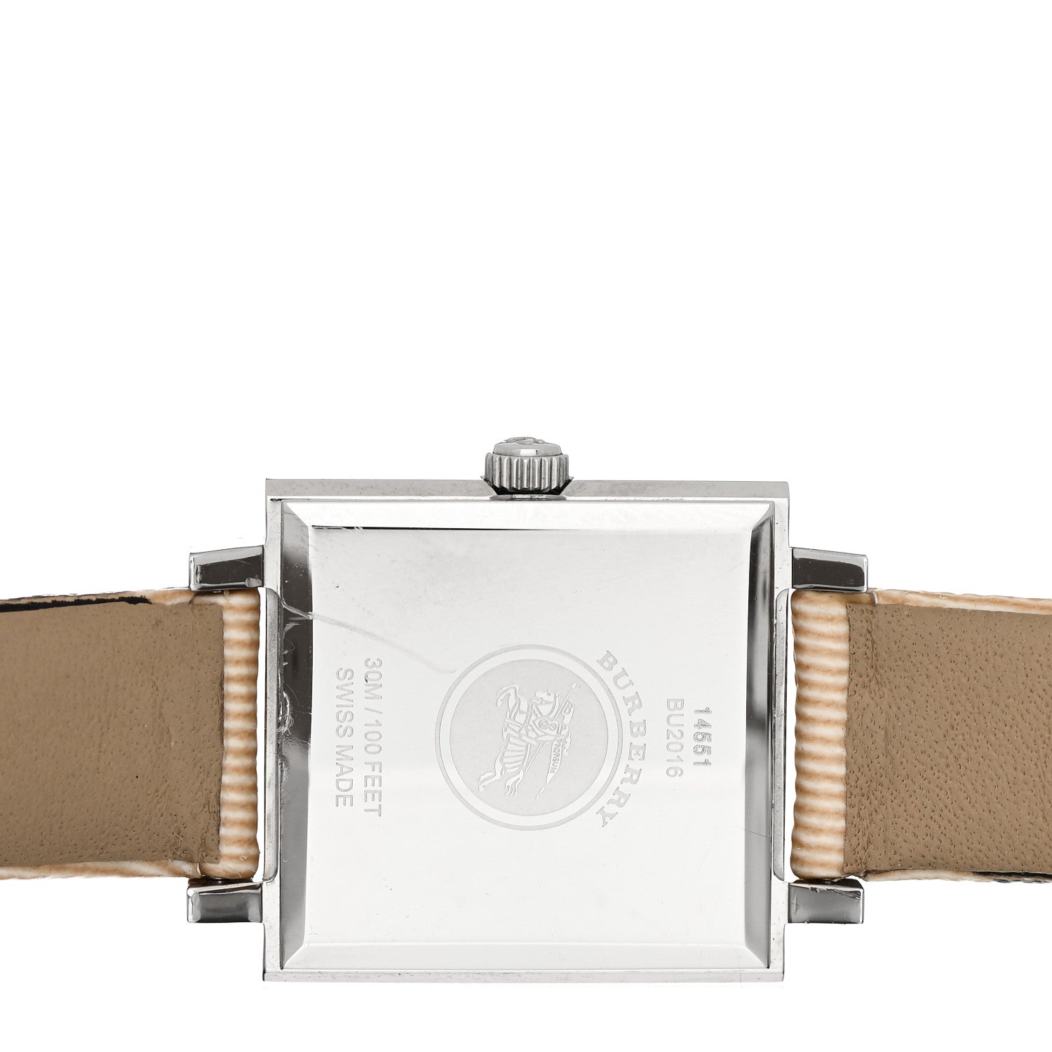 Burberry Stainless Steel Calfskin 24mm Nova Check Quartz Watch BU2016 4 of 5