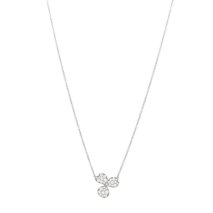 Tiffany Platinum Diamond Paper Flowers Pave Pendant Necklace 1 of 4