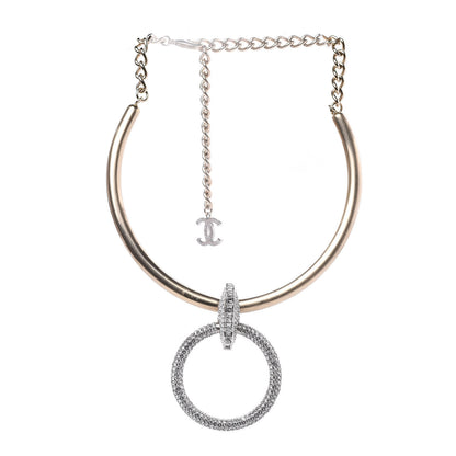 Chanel Crystal CC Choker Necklace Gold 3 of 6