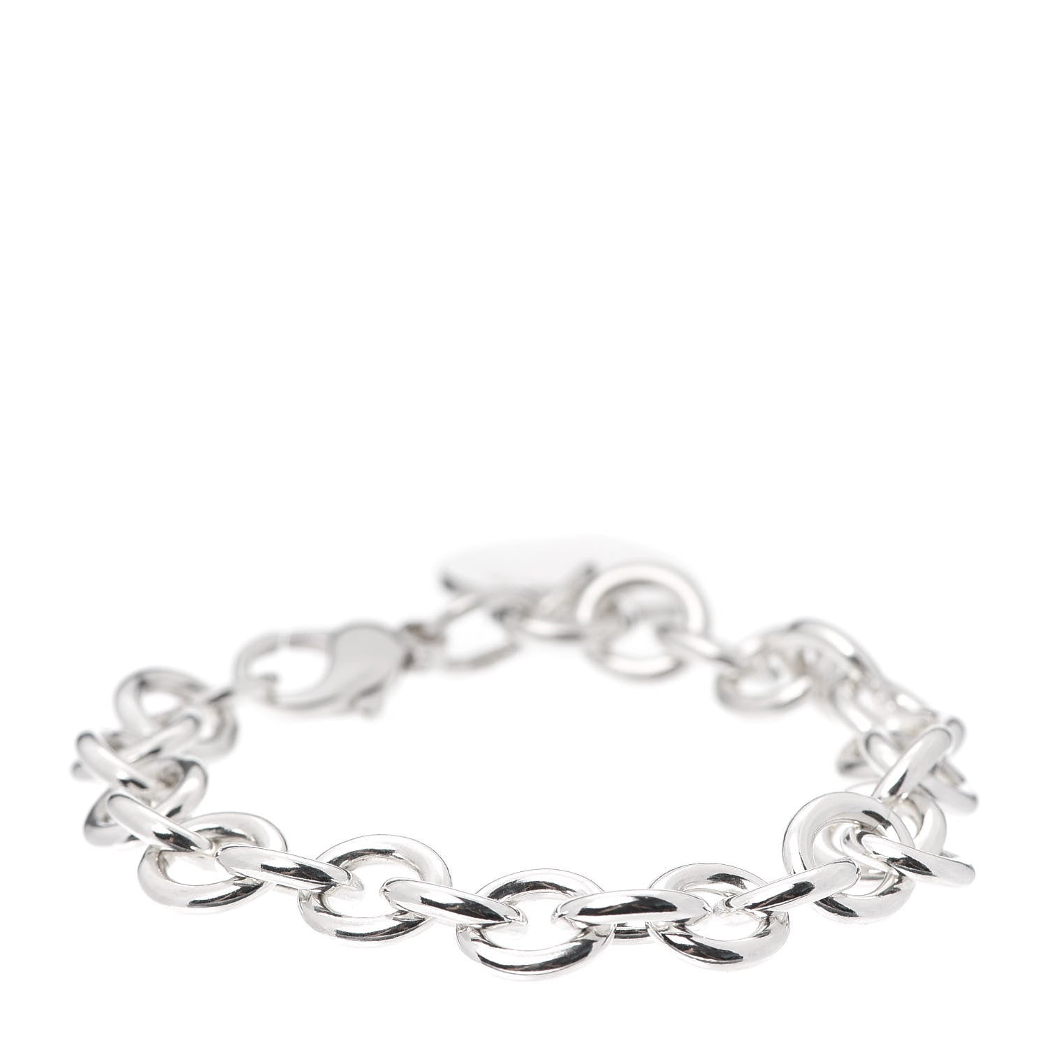 Tiffany Sterling Silver Heart Tag Charm Bracelet 3 of 4