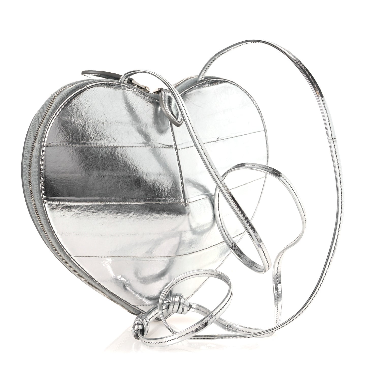 Laminated Eel Le Coeur Bag Argent
